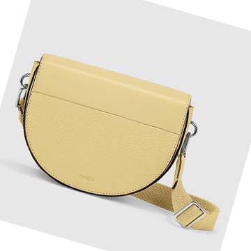 Sac À Main Ecco Textureblock Saddle Homme Jaune | FR 746XYU